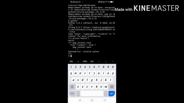 Termux me python programming kaise Kare how to write python coding in termux смотреть онлайн