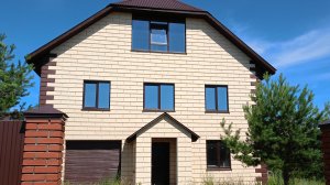 покраска дома из газоблока со снятой фаской