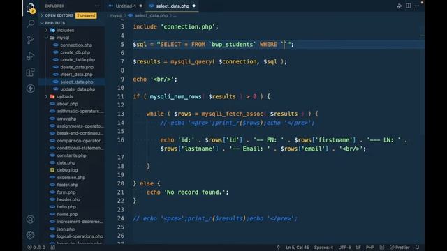PHP - MySQL WHERE Clause смотреть онлайн