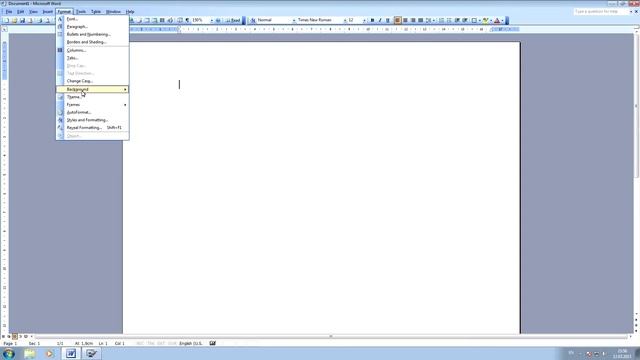 Как изменить цвет страницы в Word 2003? смотреть онлайн