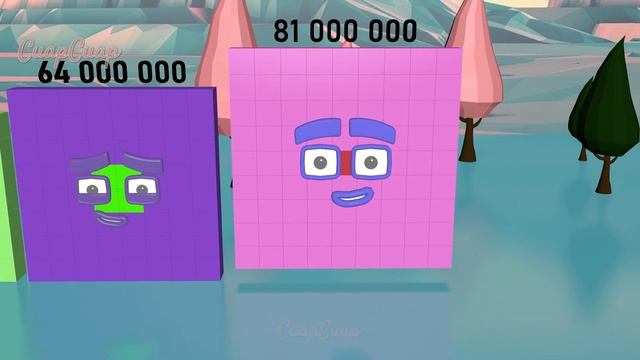 Numberblocks Mega Square 4000 to 256,000,000 Numberblocks Number Pattern смотреть онлайн