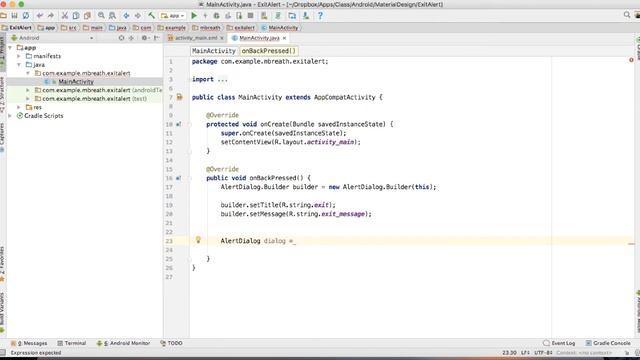 32 Android Material Design- How to Create Exit Confirmation Dialog in Android смотреть онлайн