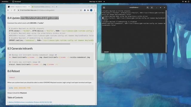 NVIDIA + Wayland on Fedora 35/34 GNOME 41/40 смотреть онлайн