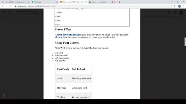 W3.CSS FRAMEWORK Panel, Card, Table смотреть онлайн