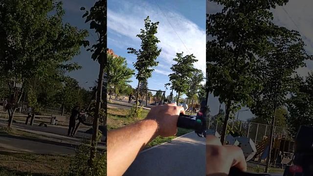 Катаюсь на электросамокате Kugoo Max Speed по красивым пешеходным дорожкам в Парке Победы смотреть онлайн