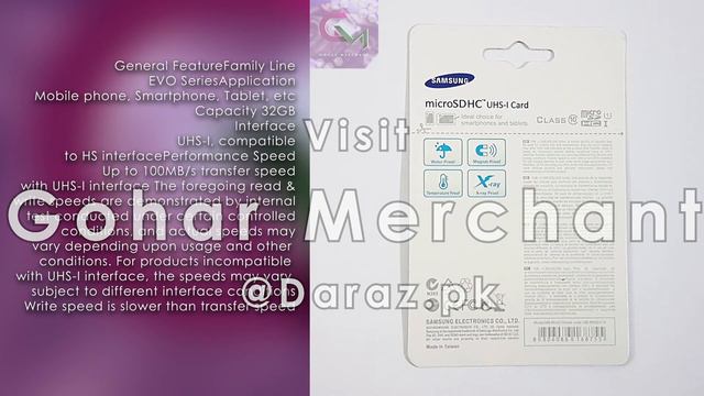 32GB Samsung MicroSD Card EVO Class 10 On Daraz.pk By Gohar Merchant