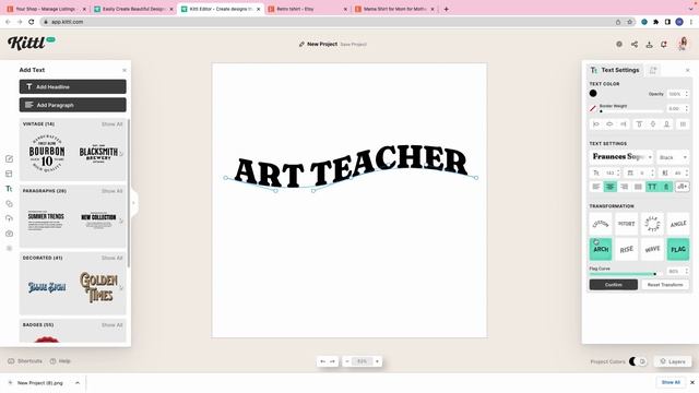 Retro Wavy Etsy & Print on Demand T-shirt Design Tutorial | How to Design Retro Groovy Wavy Shirts смотреть онлайн