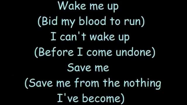 Evanescence-Bring Me To Life lyrics смотреть онлайн