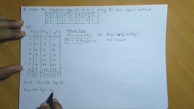 Regression Analysis - Part 5 - Solved Example - Least Square Method - Statistics смотреть онлайн