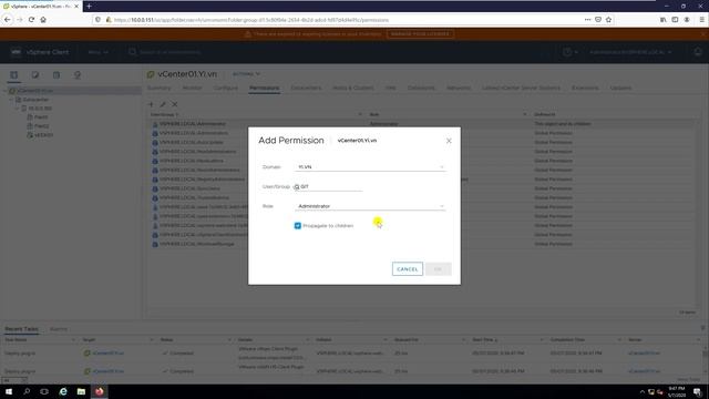 Adding Domain Users or Groups to vCenter server 7.0 смотреть онлайн