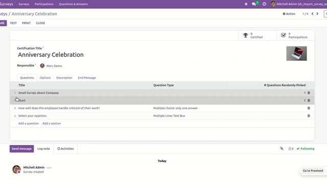 Import Survey Questions From CSV/Excel File Odoo смотреть онлайн