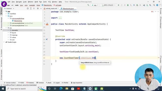 How to Create Timer Count Down in Android Studio | countDownTimer | edutika смотреть онлайн