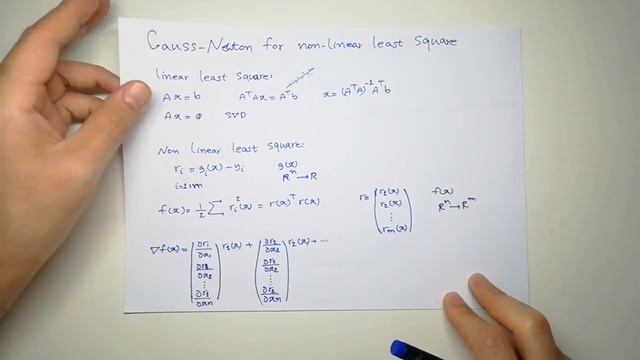 Gauss-Newton algorithm for solving non linear least squares explained смотреть онлайн