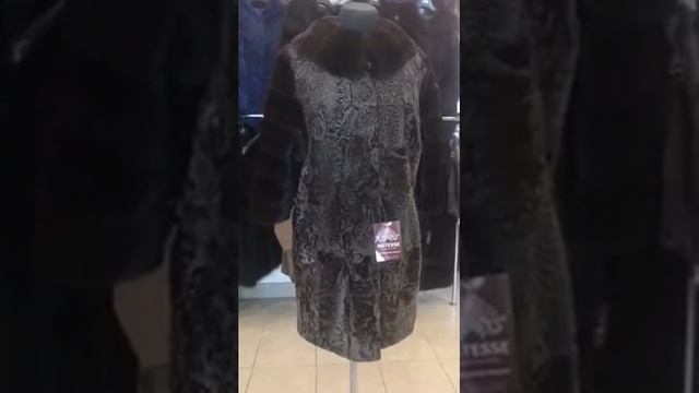 Модная шуба из каракульчи и норки - бренд Natesse смотреть онлайн