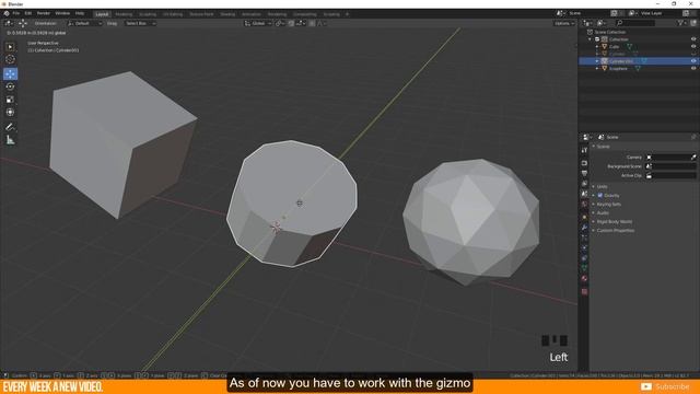 How to enable the GIZMO for Translate, Rotate, Scale - shortcuts option | Blender 2.82 | Tutorial смотреть онлайн