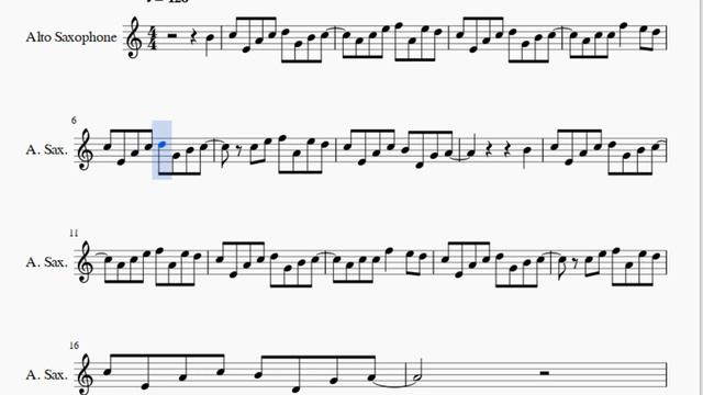 Alto Sax Sheet Music: How to play Blue (Da Ba Dee) by Eiffel 65 смотреть онлайн