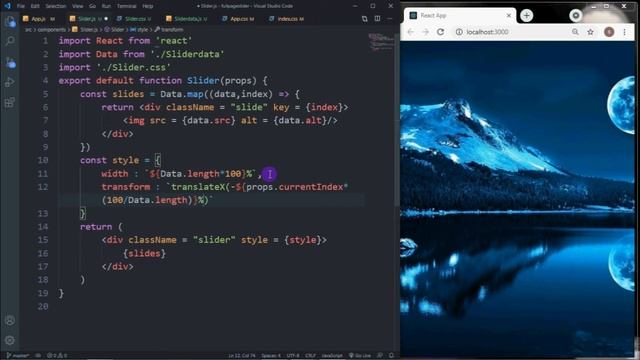 Build a Responsive Full Page Image Slider in ReactJS in Tamil | ReactJS Projects for beginner's смотреть онлайн