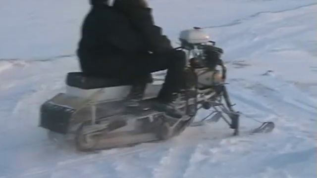 Снегоход самодельный, мотор ИЖ смотреть онлайн