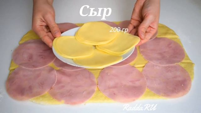Хлеб с ветчиной и сыром / идеальный вариант для ПИКНИКА смотреть онлайн