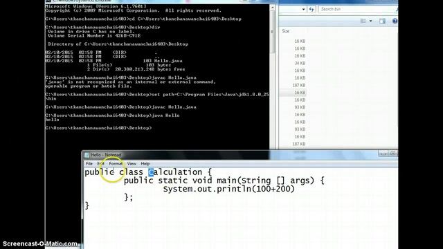 Chapter 2 Java in Notepad and run on Cmd (Console) or Dos смотреть онлайн