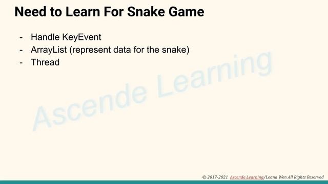 Ascende Learning Intermediate Java Lesson#7 Why Snake Game смотреть онлайн