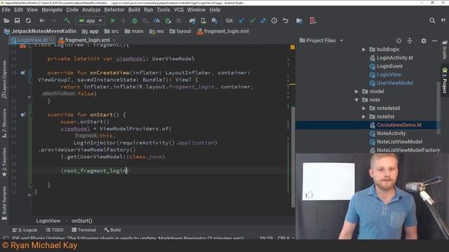Android Tutorial 2019 #6: Fragments as Views | MVVM | NO MORE findViewById()!!! смотреть онлайн