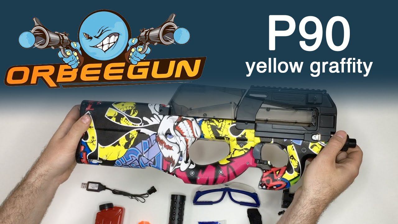 Автомат P90 yellow graffity на орбизах: сборка и распаковка смотреть онлайн