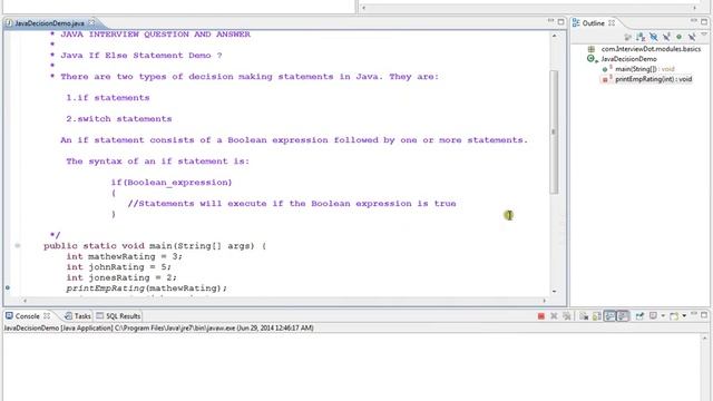 DEMO JAVA IF ELSE STATEMENT смотреть онлайн