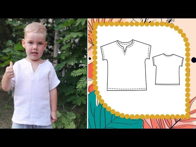 Как сшить детскую тунику из муслина + выкройка смотреть онлайн