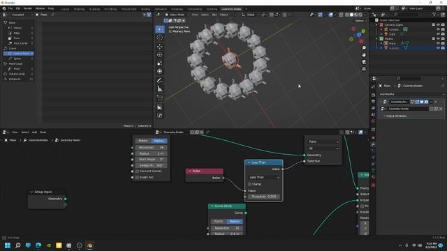 Blender | Radial Array with Geometry Nodes смотреть онлайн