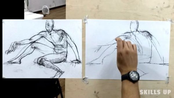 Рисование набросков в Skills Up School с Азатом Нургалеевым