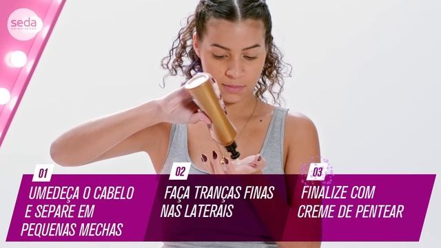 Trança com rabo de cavalo para cabelos cacheados | SEDA смотреть онлайн