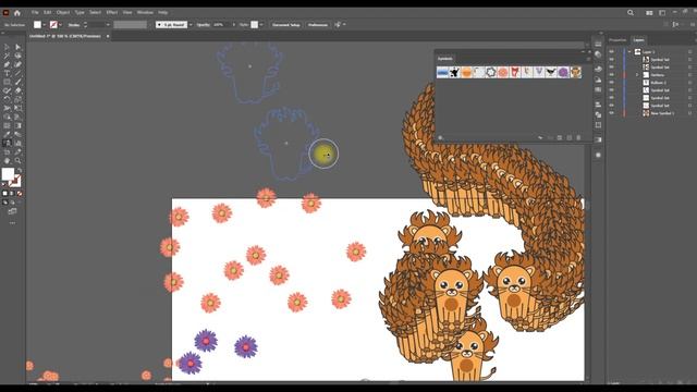 #38 Символы и распылитель символов в Adobe Illustrator смотреть онлайн