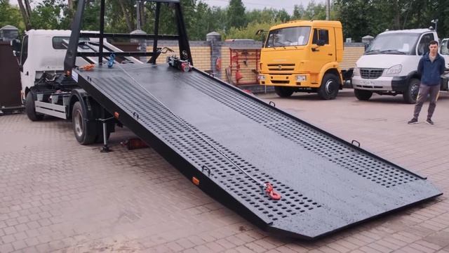 Сдвижная платформа Японский вариант HINO 300. Переоборудование в эвакуатор с оформлением документов смотреть онлайн