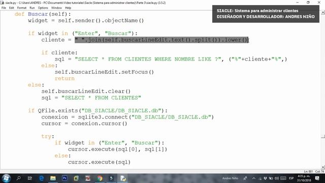 Aplicación para gestionar clientes en Python - PARTE 3 смотреть онлайн