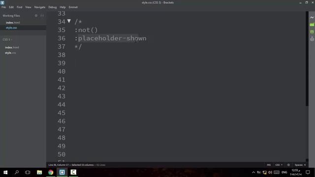60 - ( CSS3 Tutorial ) Selectors : not() , Placeholder-shown смотреть онлайн