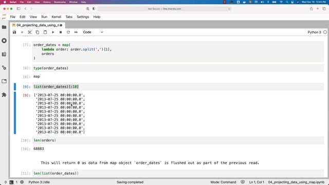 Mastering Python - Understanding Map Reduce Libraries - 04 Projecting Data using map смотреть онлайн