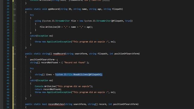 Reading from a CSV File and Searching for a Record in C# (Simple) смотреть онлайн