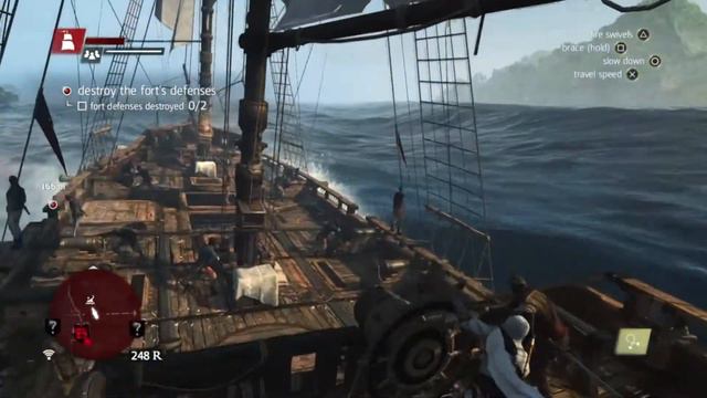 Assassin's Creed IV Black Flag - Destroy the fort's defenses gameplay смотреть онлайн