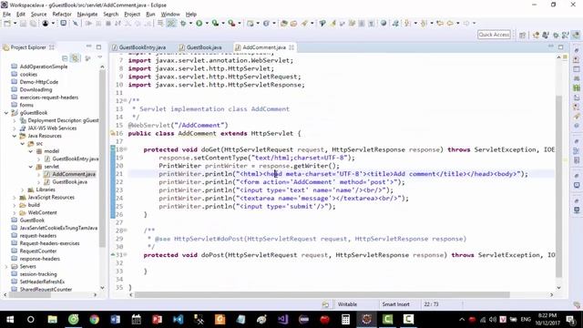 Ví dụ về cookie trong Java Servlet смотреть онлайн