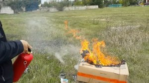 Тест огнетушителя ОП-2 порошковый.