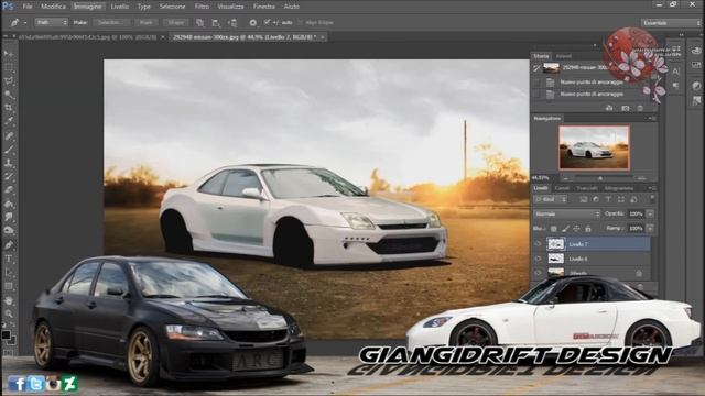 Honda Prelude Rocket Bunny Virtual Tuning Photoshop смотреть онлайн