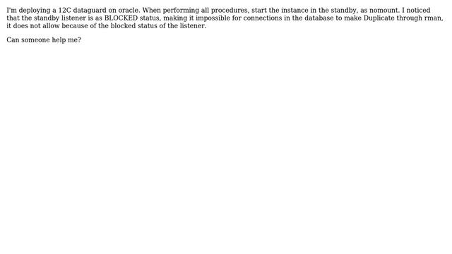Databases: Listener Status Blocked смотреть онлайн