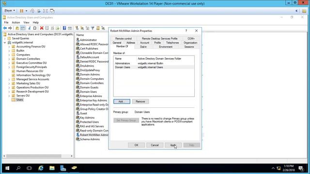 How to create an administrator user in Server 2016 Active Directory