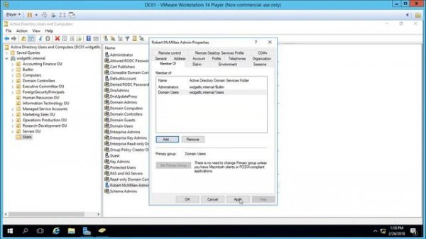 How to create an administrator user in Server 2016 Active Directory