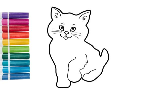 Як намалювати кота - how to draw a cat смотреть онлайн