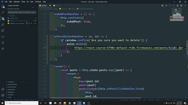 43. Implement Axios HTTP Delete Request in the React Components - ReactJS. смотреть онлайн