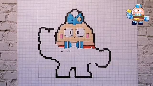 Как нарисовать Лу Бургера по клеточкам | Brawl Stars смотреть онлайн