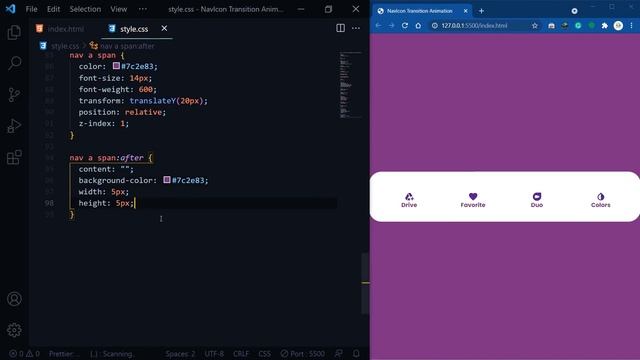 Navbar Icon Transition Animation | Javascript | HTML5 | CSS3 | Tutorial for Beginners | Rajacharles смотреть онлайн