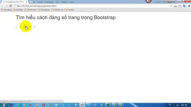 39 Huong dan cach su dung thanh phan Pagination trong Bootstrap de danh so trang Bai 24 смотреть онлайн